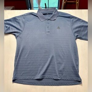 Adidas Golf Polo Shirt Men’s XL Blue Short Sleeve Performance Moisture Wicking